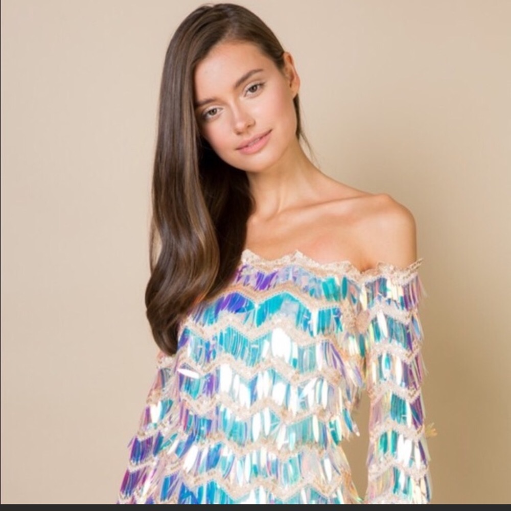 Off the Shoulder Sequin Dress
